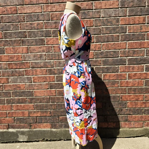 Anthropologie Whit Two Petal Crossback Dress Floral Mod Retro Tiki Twee - Picture 9 of 16